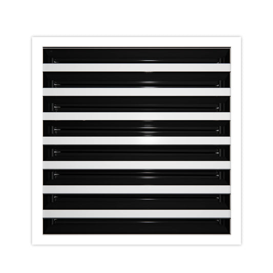 12x12 Modern AC Vent Cover - Decorative Black Air Vent - Standard Linear Slot Diffuser 99,9% Aluminium - MAIER INTERNACIONAL