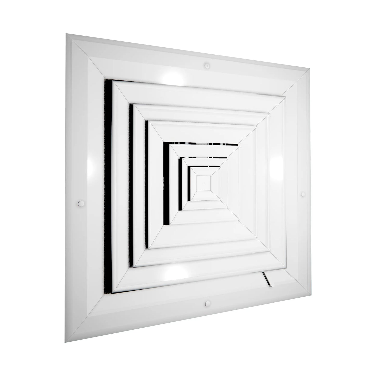 12x12 White Vent Cover | 4-Way Supply grillel, Aluminum Square Ceiling Diffuser - MAIER INTERNACIONAL