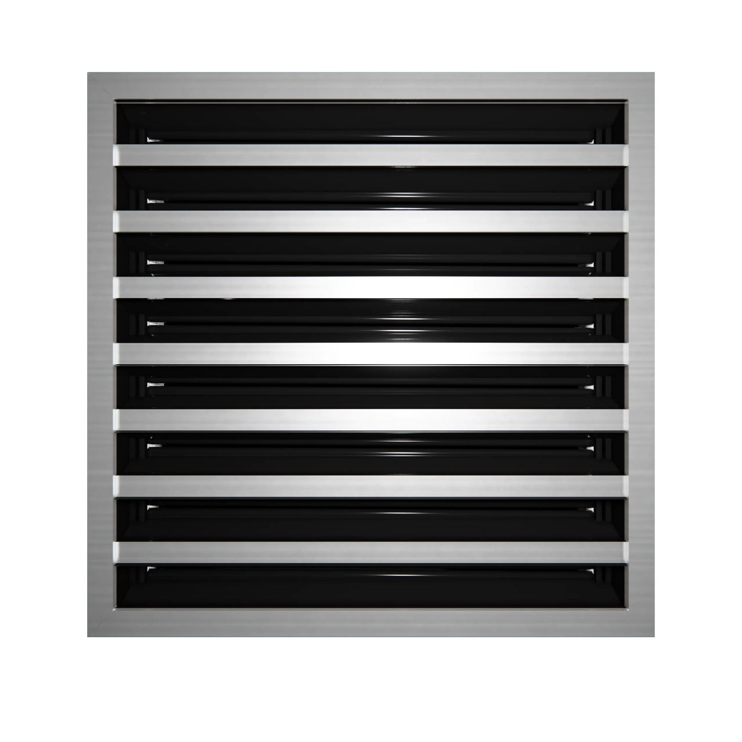 12x12 Modern AC Vent Cover - Decorative Black Air Vent - Standard Linear Slot Diffuser 99,9% Aluminium - MAIER INTERNACIONAL