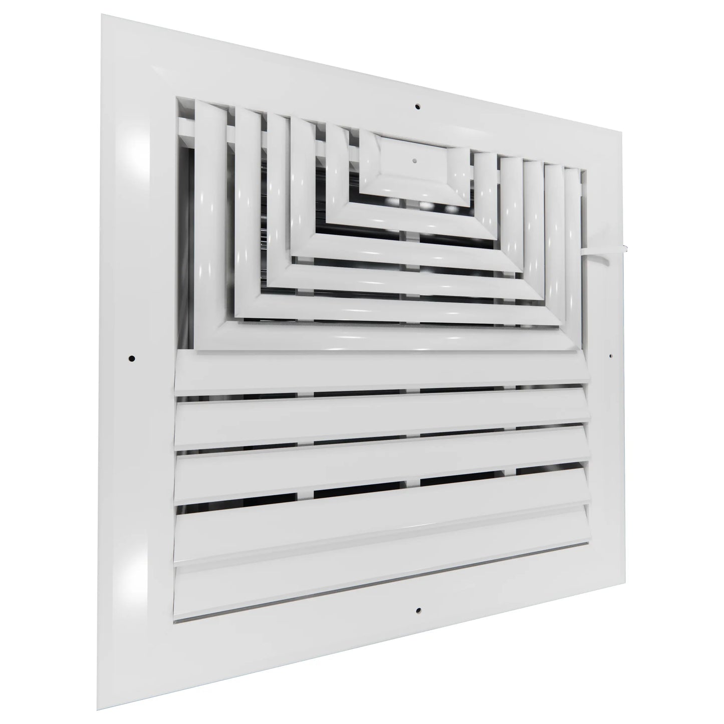 12x12 White Vent Cover | 3-Way Supply grillel, Aluminum Square Ceiling Diffuser - MAIER INTERNACIONAL