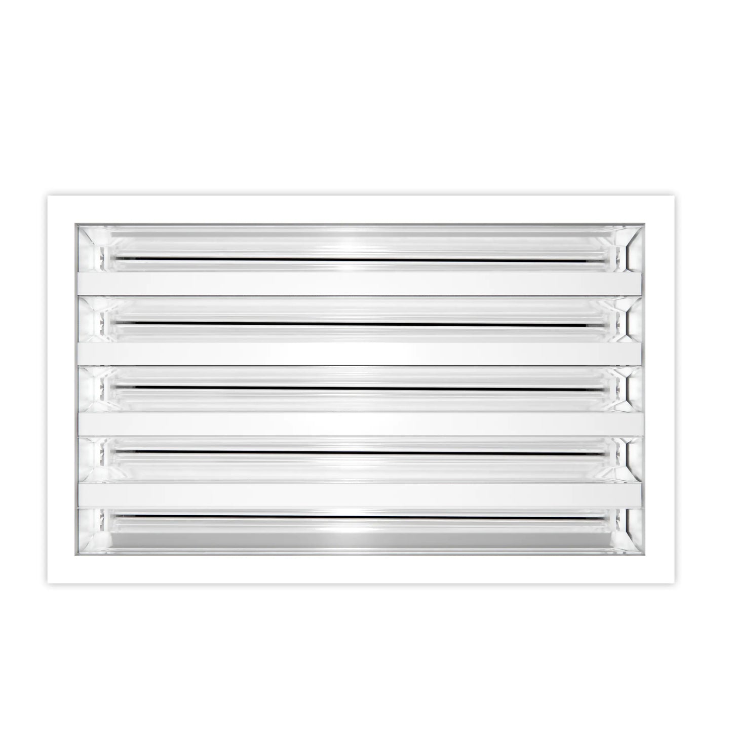 12x8 Modern AC Vent Cover - Decorative White Air Vent - Standard Linear Slot Diffuser 99,9% Aluminium - MAIER INTERNACIONAL