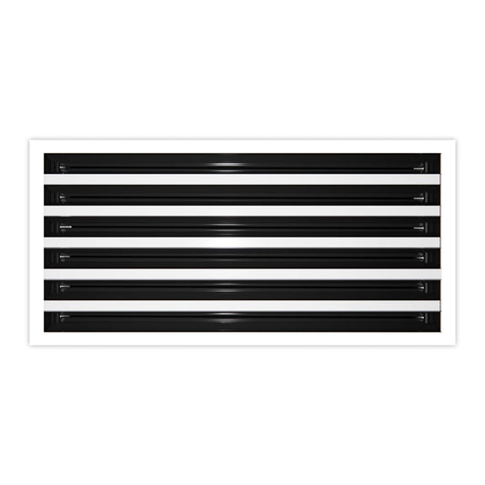 18x10 Modern AC Vent Cover - Decorative White Air Vent - Standard Linear Slot Diffuser 99,9% Aluminium - MAIER INTERNACIONAL