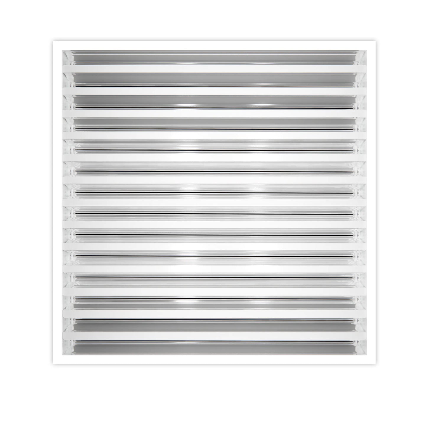 Tapa Ventila AC Moderna 22x22 - Ventila Decorativa Blanca - Difusor Ranura Lineal Estándar 99,9% Aluminio - MAIER INTERNACIONAL