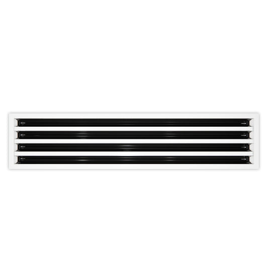 22x6 Modern AC Vent Cover - Decorative White Air Vent - Standard Linear Slot Diffuser 99,9% Aluminium - MAIER INTERNACIONAL