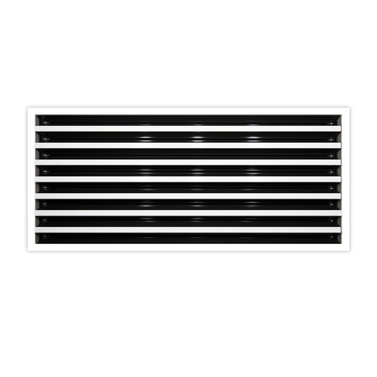 24x12 Modern AC Vent Cover - Decorative White Air Vent - Standard Linear Slot Diffuser 99,9% Aluminium - MAIER INTERNACIONAL