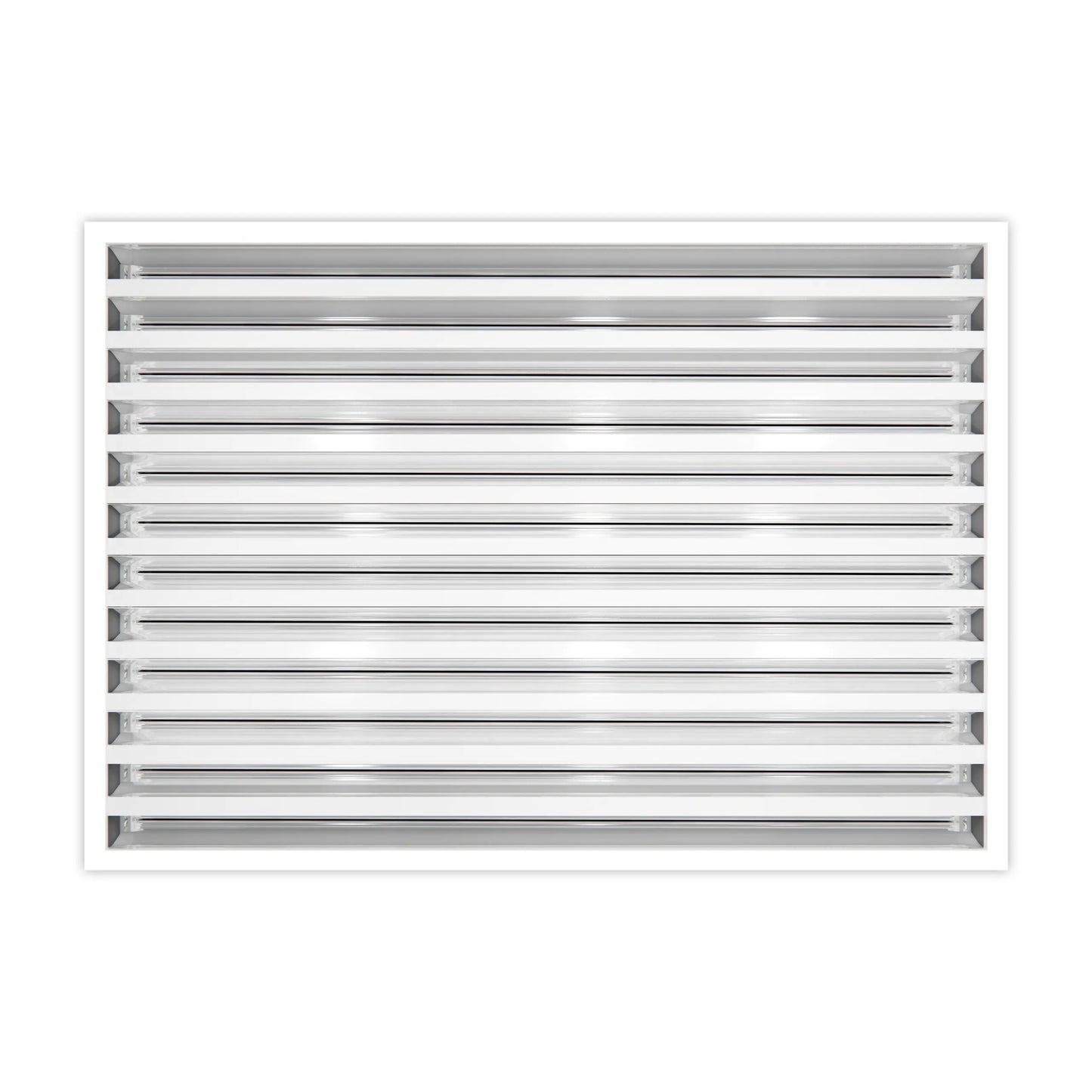 Tapa Ventila AC Moderna 24x18 - Ventila Decorativa Blanca - Difusor Ranura Lineal Estándar 99,9% Aluminio - MAIER INTERNACIONAL