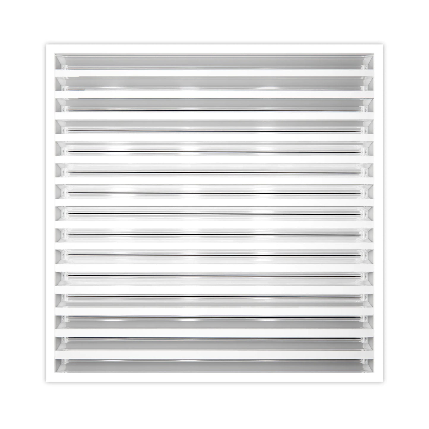 24x24 Modern AC Vent Cover - Decorative White Air Vent - Standard Linear Slot Diffuser 99,9% Aluminium - MAIER INTERNACIONAL