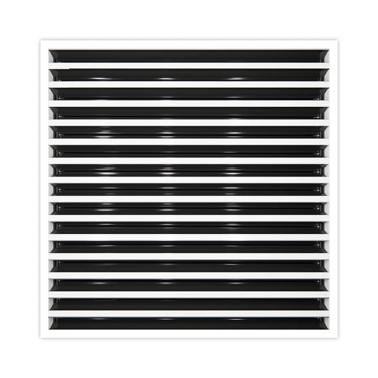 24x24 Modern AC Vent Cover - Decorative White Air Vent - Standard Linear Slot Diffuser 99,9% Aluminium - MAIER INTERNACIONAL