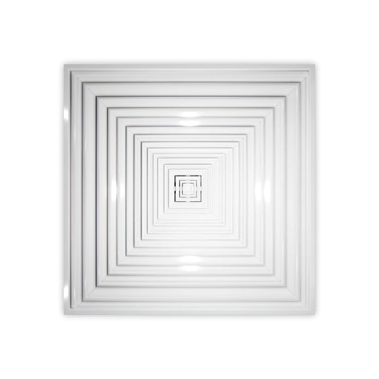 30x30 White Vent Cover | 4-Way Supply grillel, Aluminum Square Ceiling Diffuser - MAIER INTERNACIONAL