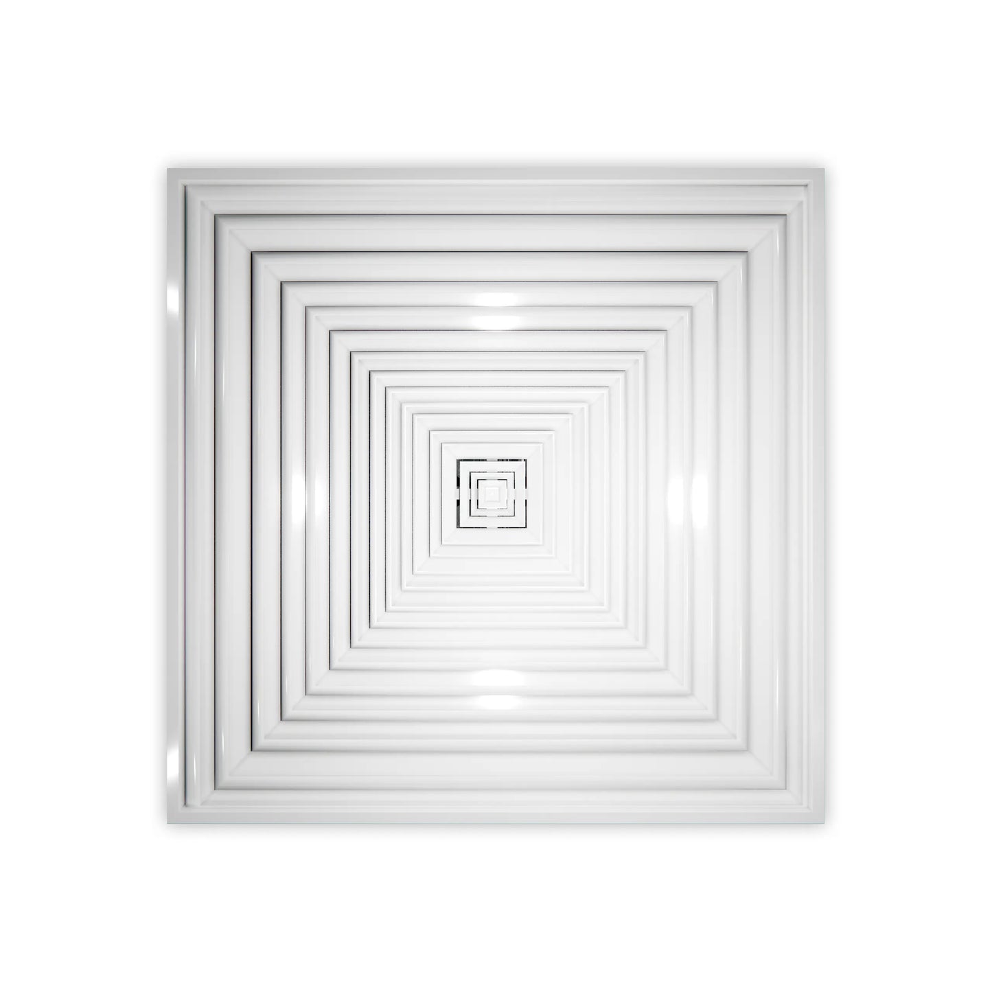 30x30 White Vent Cover | 4-Way Supply grillel, Aluminum Square Ceiling Diffuser - MAIER INTERNACIONAL