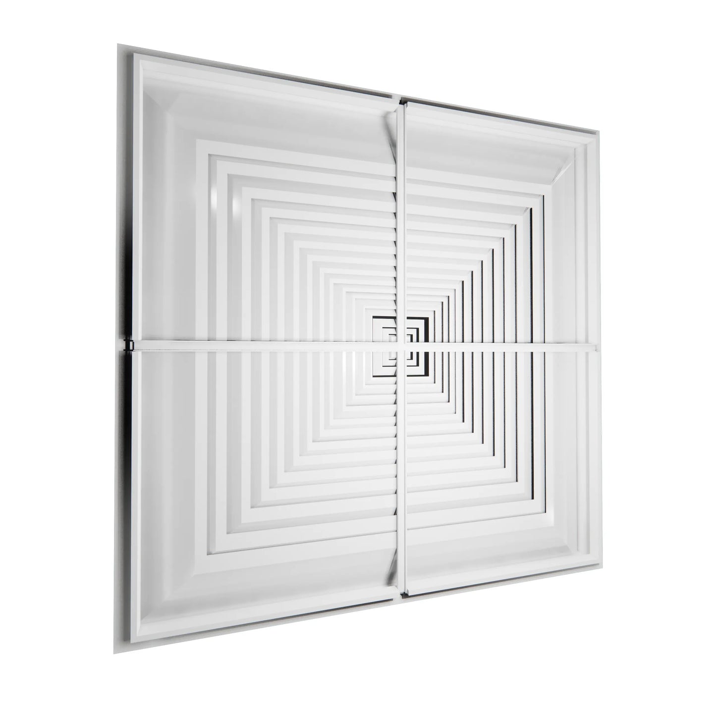 30x30 White Vent Cover | 4-Way Supply grillel, Aluminum Square Ceiling Diffuser - MAIER INTERNACIONAL