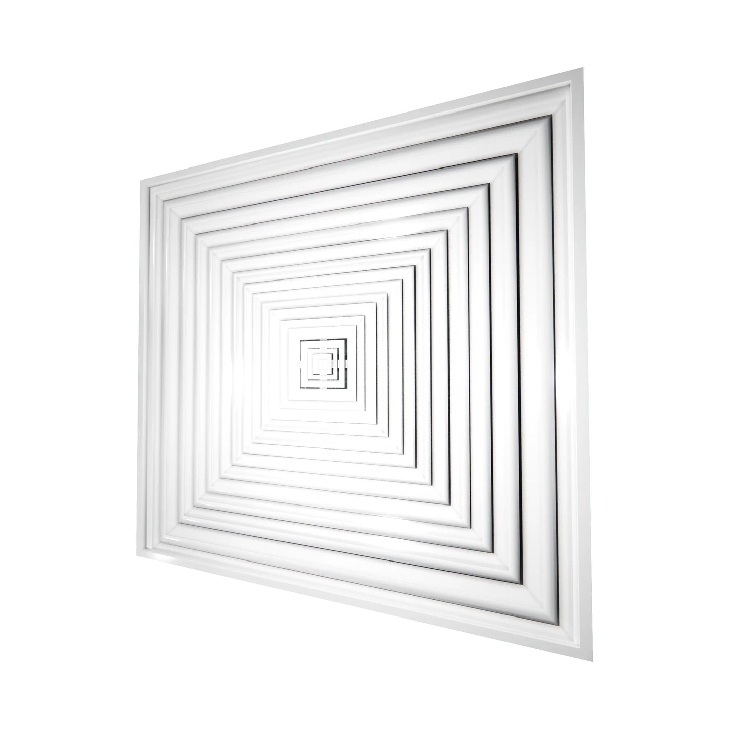 30x30 White Vent Cover | 4-Way Supply grillel, Aluminum Square Ceiling Diffuser - MAIER INTERNACIONAL