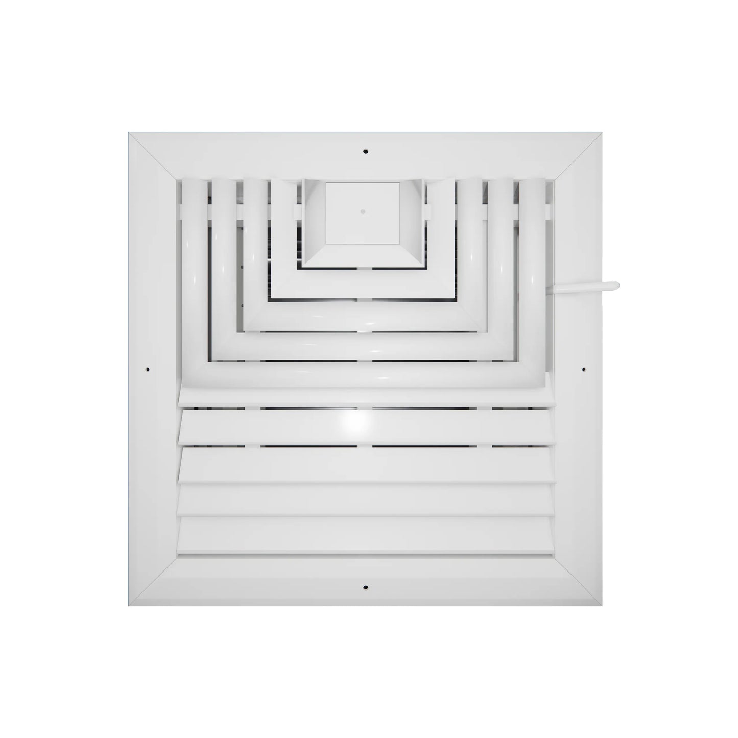 10x10 White Vent Cover | 3-Way Supply grillel, Aluminum Square Ceiling Diffuser - MAIER INTERNACIONAL