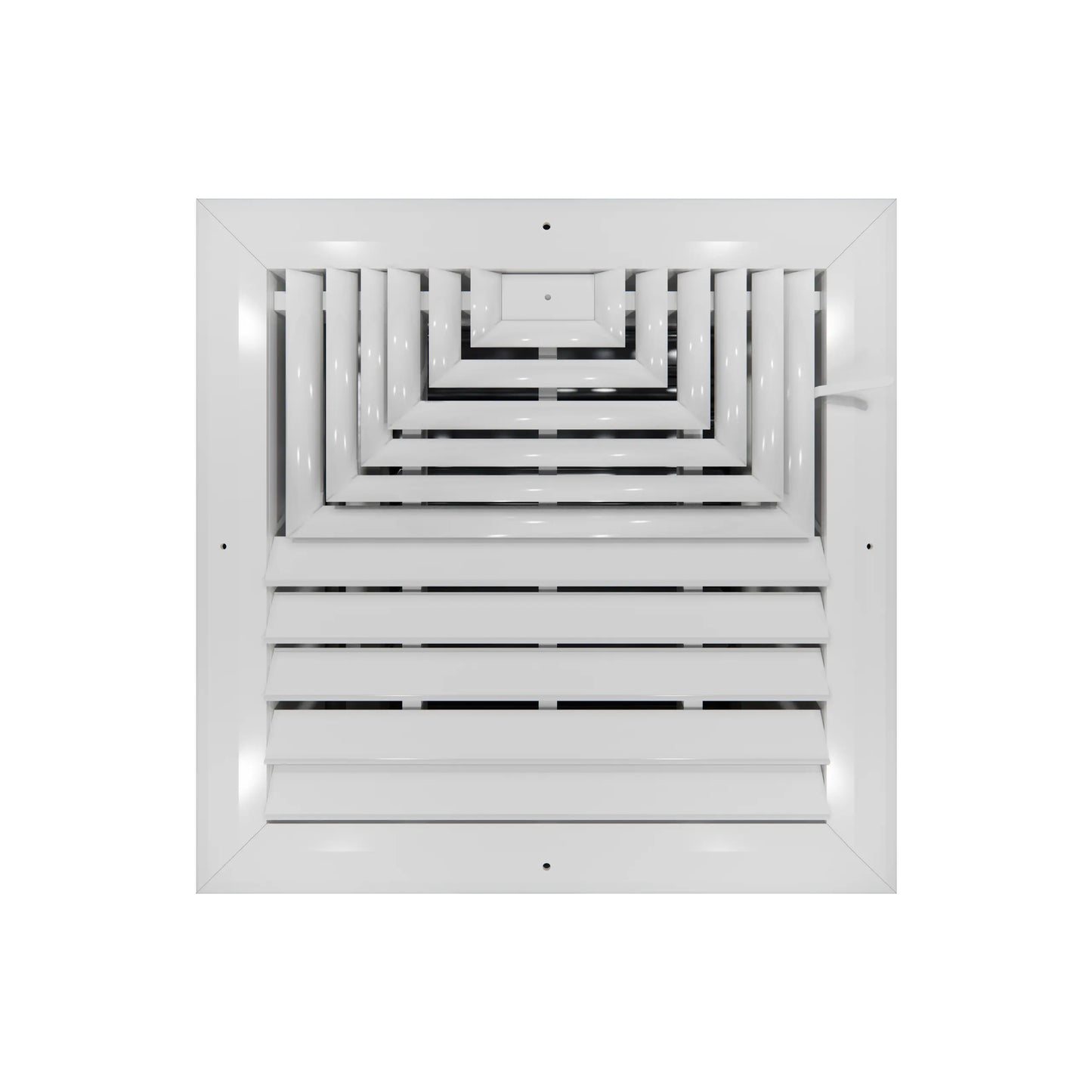 12x12 White Vent Cover | 3-Way Supply grillel, Aluminum Square Ceiling Diffuser - MAIER INTERNACIONAL