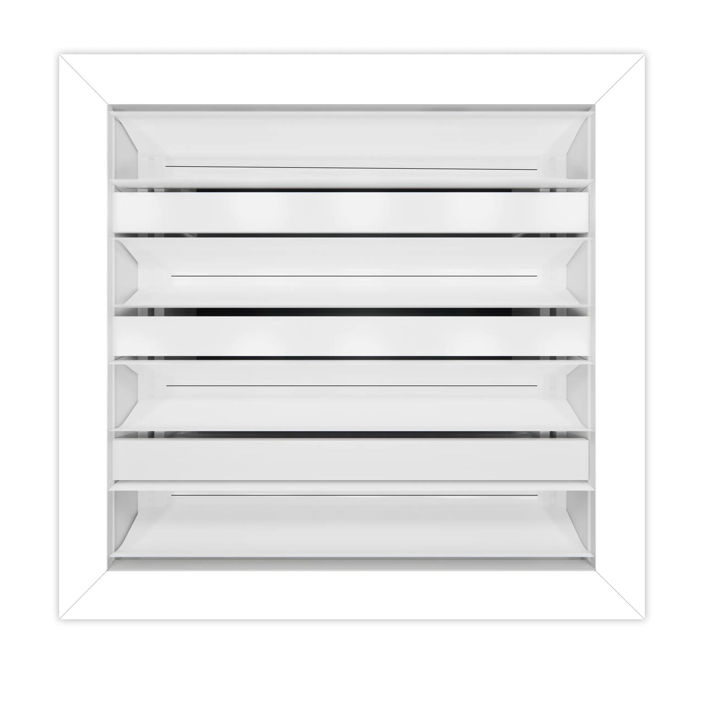 6x6 Modern AC Vent Cover - Decorative White Air Vent - Standard Linear Slot Diffuser 99,9% Aluminium- MAIER INTERNACIONAL