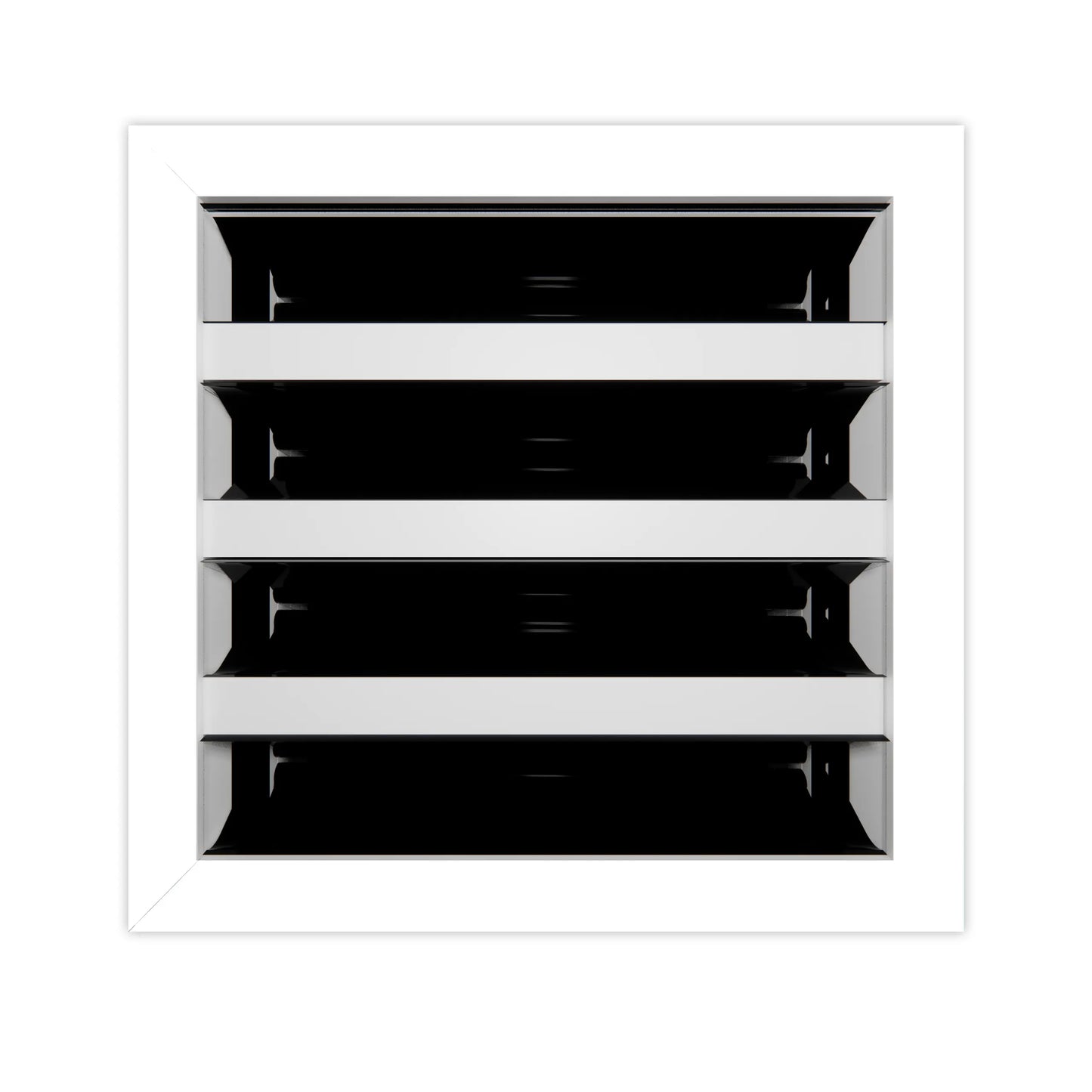 6x6 Modern AC Vent Cover - Decorative White Air Vent - Standard Linear Slot Diffuser 99,9% Aluminium- MAIER INTERNACIONAL