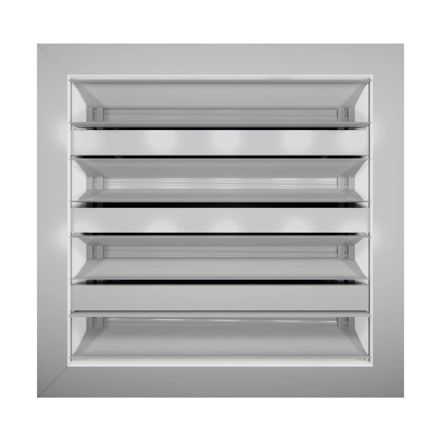 6x6 Modern AC Vent Cover - Decorative White Air Vent - Standard Linear Slot Diffuser 99,9% Aluminium- MAIER INTERNACIONAL