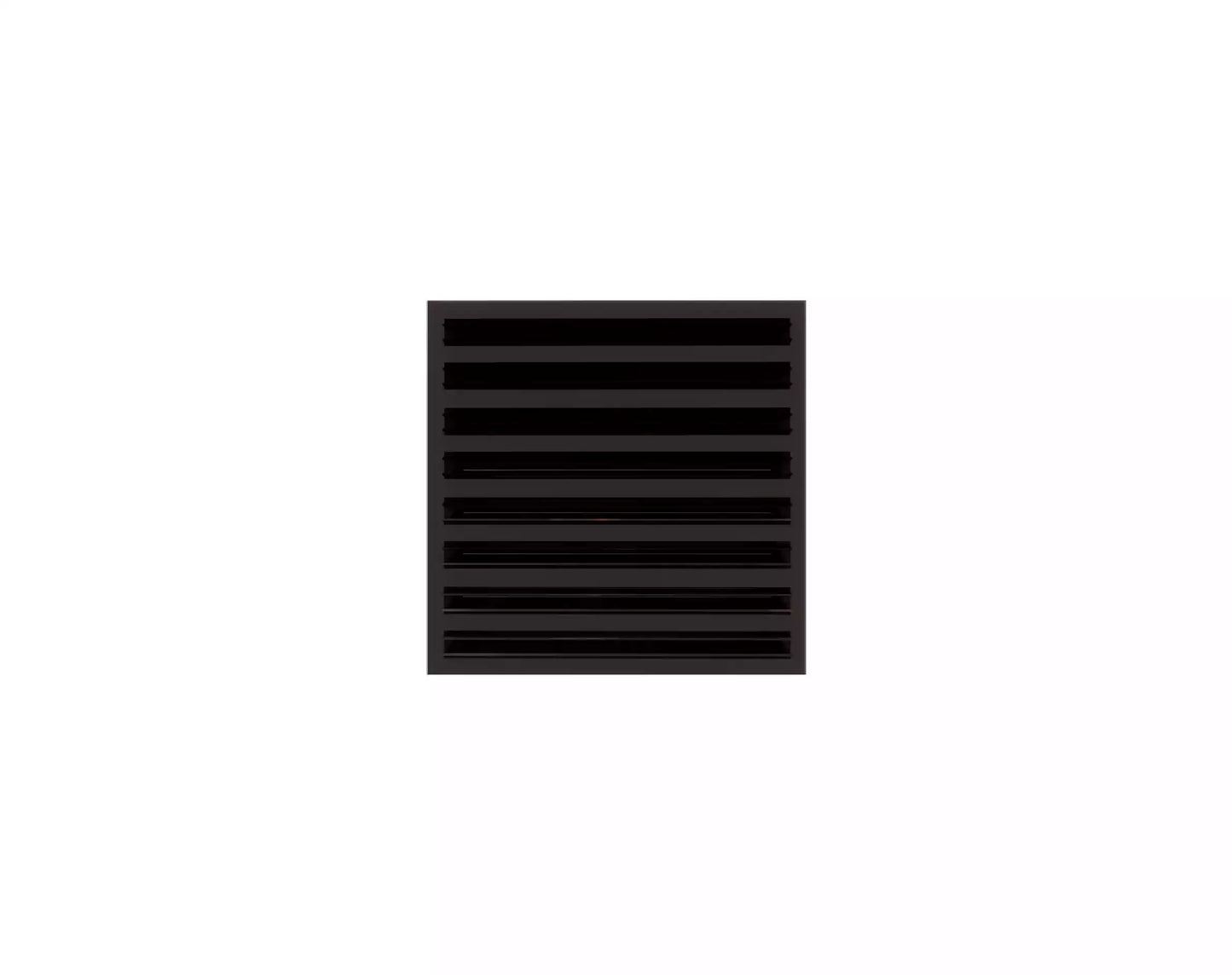 12x12 Modern AC Vent Cover - Decorative Black Air Vent - Standard Linear Slot Diffuser 99,9% Aluminium - MAIER INTERNACIONAL