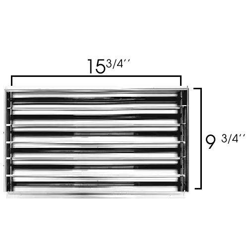 16x10 Modern AC Vent Cover - Decorative Black Air Vent - Standard Linear Slot Diffuser 99,9% Aluminium - MAIER INTERNACIONAL