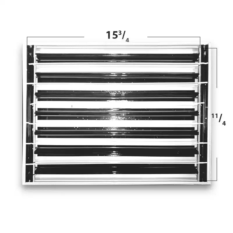 16x12 Modern AC Vent Cover - Decorative Black Air Vent - Standard Linear Slot Diffuser 99,9% Aluminium - MAIER INTERNACIONAL