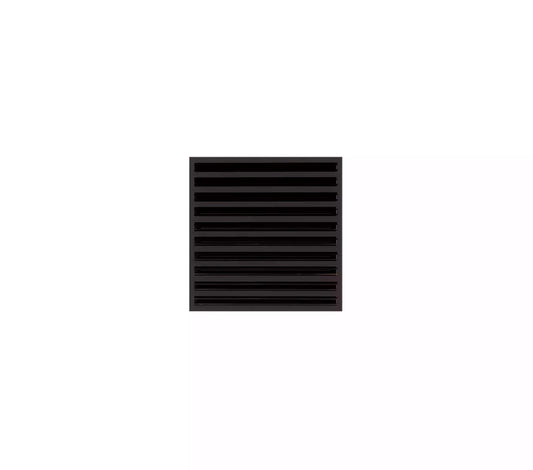 16x16 Modern AC Vent Cover - Decorative Black Air Vent - Standard Linear Slot Diffuser 99,9% Aluminium - MAIER INTERNACIONAL