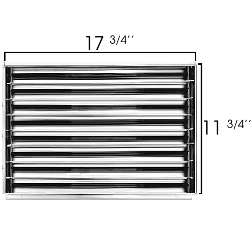 18x12 Modern AC Vent Cover - Decorative Black Air Vent - Standard Linear Slot Diffuser 99,9% Aluminium - MAIER INTERNACIONAL