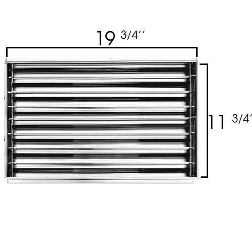 20x12 Modern AC Vent Cover - Decorative Black Air Vent - Standard Linear Slot Diffuser 99,9% Aluminium - MAIER INTERNACIONAL