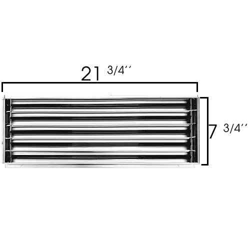 22x8 Modern AC Vent Cover - Decorative Black Air Vent - Standard Linear Slot Diffuser 99,9% Aluminium - MAIER INTERNACIONAL