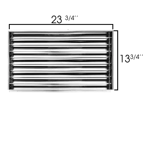 24x14 Modern AC Vent Cover - Decorative Black Air Vent - Standard Linear Slot Diffuser 99,9% Aluminium - MAIER INTERNACIONAL