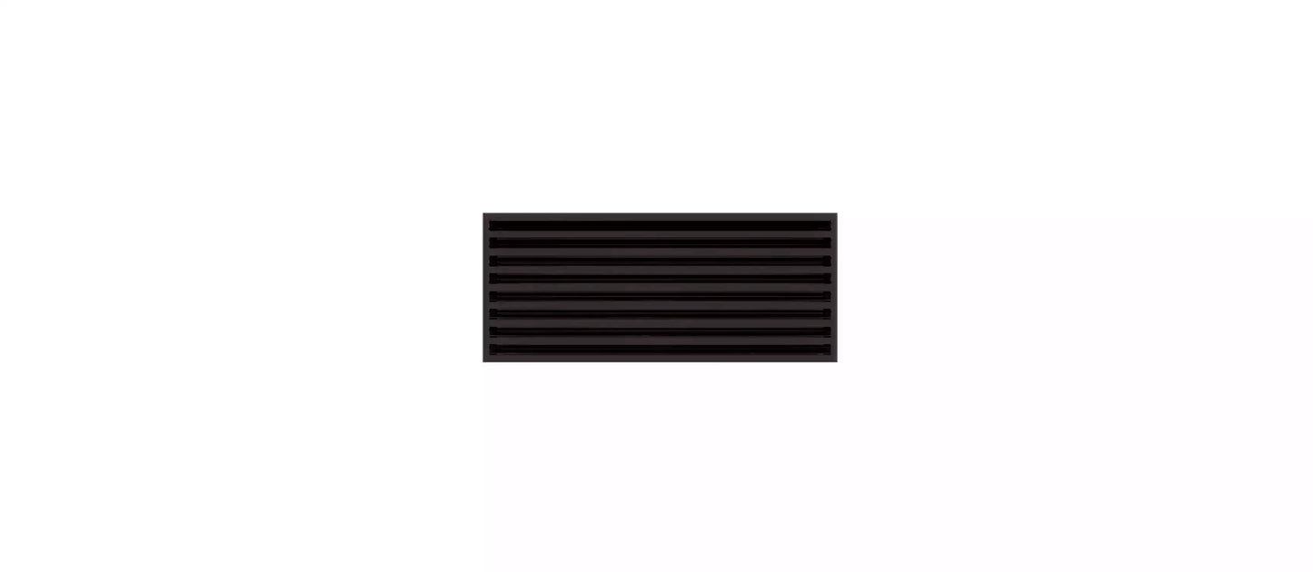 30x12 Modern AC Vent Cover - Decorative Black Air Vent - Standard Linear Slot Diffuser 99,9% Aluminium - MAIER INTERNACIONAL