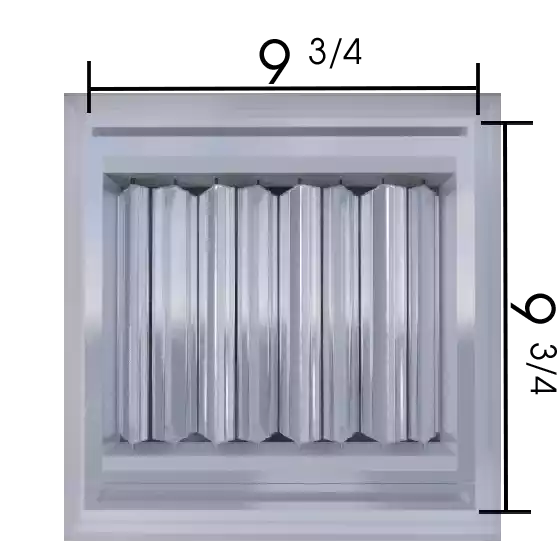 Cubierta de ventilación blanca de 10x10 | Rejilla de impulsión de 4 vías, Difusor de techo cuadrado de aluminio - MAIER INTERNACIONAL