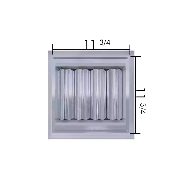 12x12 White Vent Cover | 3-Way Supply grillel, Aluminum Square Ceiling Diffuser - MAIER INTERNACIONAL