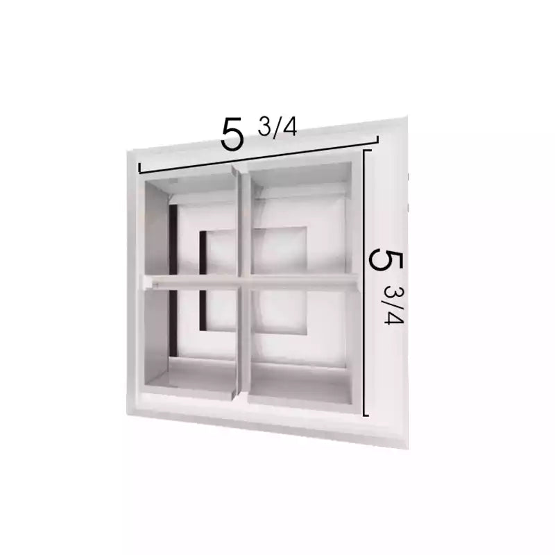 6x6 White Vent Cover | 4-Way Supply grillel, Aluminum Square Ceiling Diffuser - MAIER INTERNACIONAL