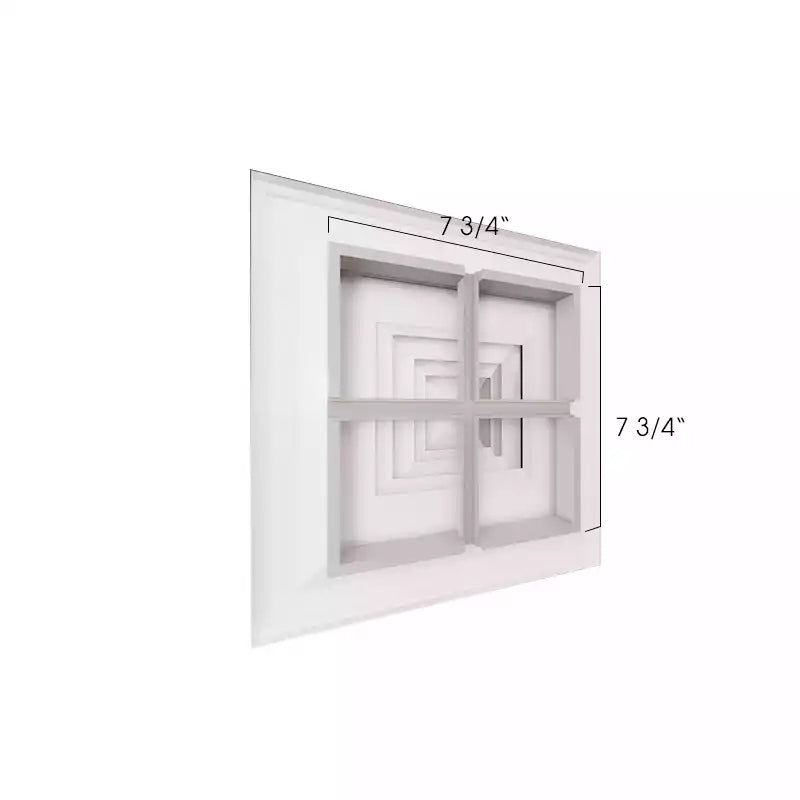 8x8 White Vent Cover | 4-Way Supply grillel, Aluminum Square Ceiling Diffuser - MAIER INTERNACIONAL