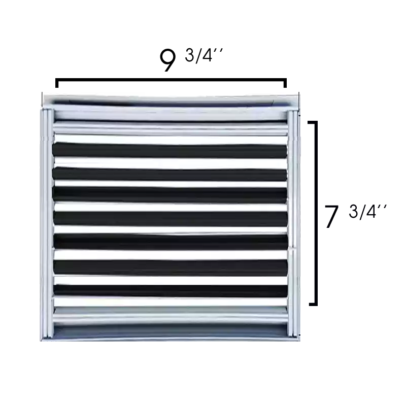 10x8 Modern AC Vent Cover - Decorative White Air Vent - Standard Linear Slot Diffuser 99,9% Aluminium - MAIER INTERNACIONAL