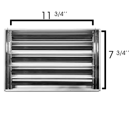 12x8 Modern AC Vent Cover - Decorative White Air Vent - Standard Linear Slot Diffuser 99,9% Aluminium - MAIER INTERNACIONAL