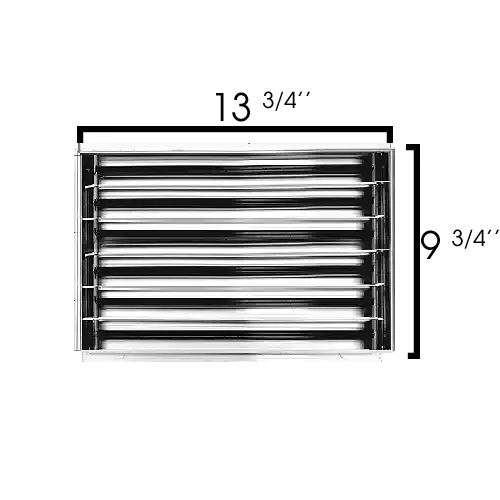 14x10 Modern AC Vent Cover - Decorative White Air Vent - Standard Linear Slot Diffuser 99,9% Aluminium - MAIER INTERNACIONAL