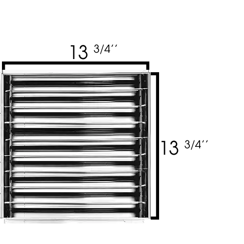 14x14 Modern AC Vent Cover - Decorative White Air Vent - Standard Linear Slot Diffuser 99,9% Aluminium - MAIER INTERNACIONAL