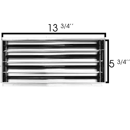 14x6 Modern AC Vent Cover - Decorative White Air Vent - Standard Linear Slot Diffuser 99,9% Aluminium - MAIER INTERNACIONAL