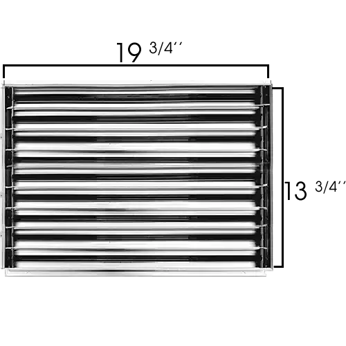 20x14 Modern AC Vent Cover - Decorative White Air Vent - Standard Linear Slot Diffuser 99,9% Aluminium - MAIER INTERNACIONAL