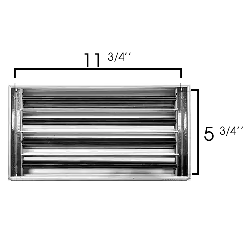 12x6 Modern AC Vent Cover - Decorative White Air Vent - Standard Linear Slot Diffuser 99,9% Aluminium - MAIER INTERNACIONAL