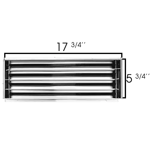 18x6 Modern AC Vent Cover - Decorative White Air Vent - Standard Linear Slot Diffuser 99,9% Aluminium - MAIER INTERNACIONAL