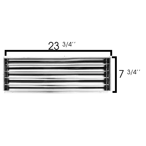 24x8 Modern AC Vent Cover - Decorative Black Air Vent - Standard Linear Slot Diffuser 99,9% Aluminium - MAIER INTERNACIONAL